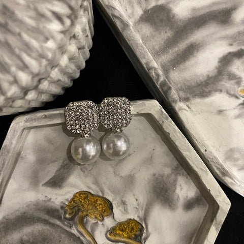 Faux Pearl Drop Earrings